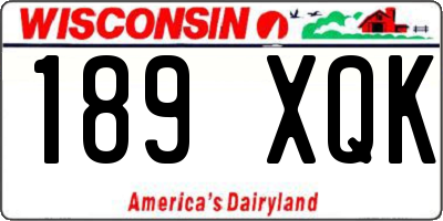 WI license plate 189XQK
