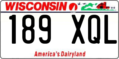 WI license plate 189XQL