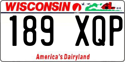 WI license plate 189XQP