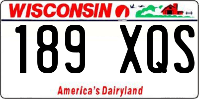 WI license plate 189XQS