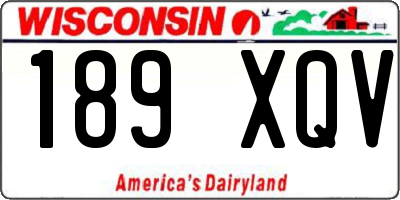 WI license plate 189XQV