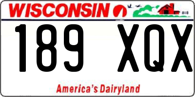 WI license plate 189XQX