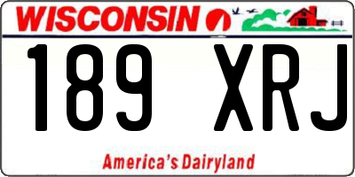 WI license plate 189XRJ