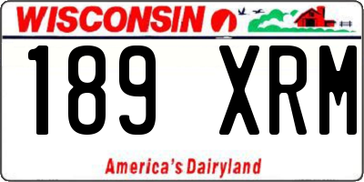 WI license plate 189XRM