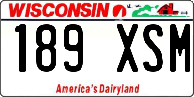 WI license plate 189XSM