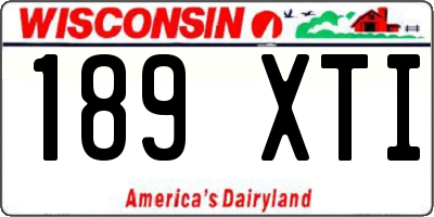 WI license plate 189XTI