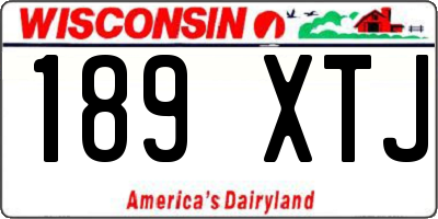 WI license plate 189XTJ