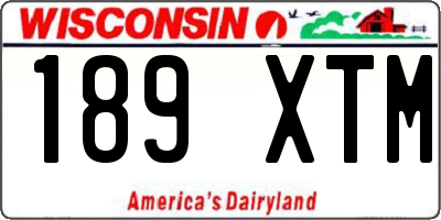 WI license plate 189XTM