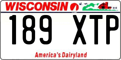 WI license plate 189XTP