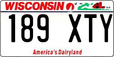 WI license plate 189XTY