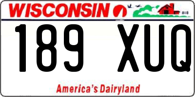 WI license plate 189XUQ