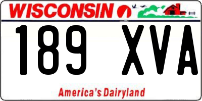 WI license plate 189XVA