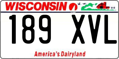 WI license plate 189XVL