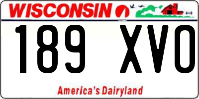 WI license plate 189XVO