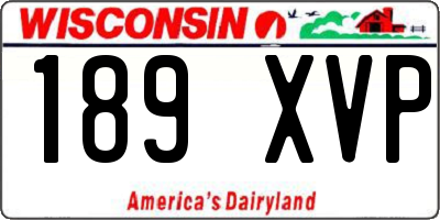 WI license plate 189XVP