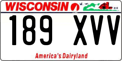WI license plate 189XVV