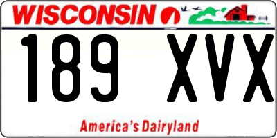 WI license plate 189XVX
