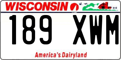 WI license plate 189XWM