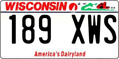 WI license plate 189XWS