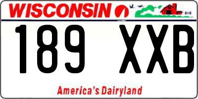 WI license plate 189XXB
