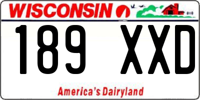 WI license plate 189XXD