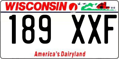 WI license plate 189XXF