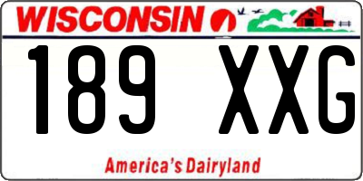 WI license plate 189XXG