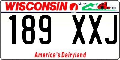 WI license plate 189XXJ