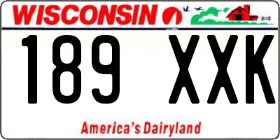 WI license plate 189XXK