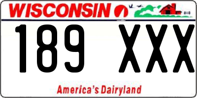 WI license plate 189XXX