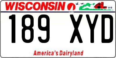 WI license plate 189XYD