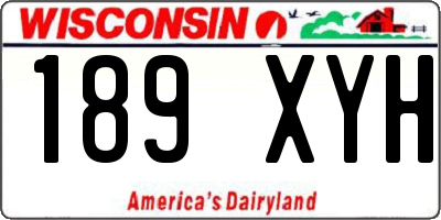 WI license plate 189XYH