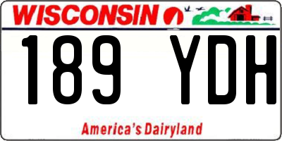 WI license plate 189YDH
