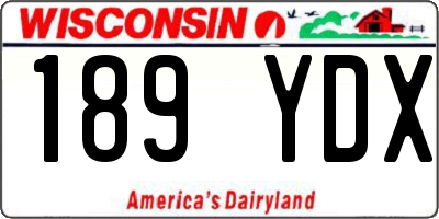 WI license plate 189YDX