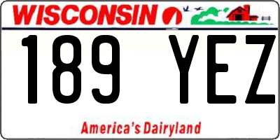 WI license plate 189YEZ