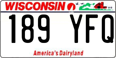 WI license plate 189YFQ