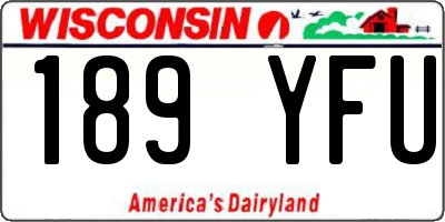 WI license plate 189YFU