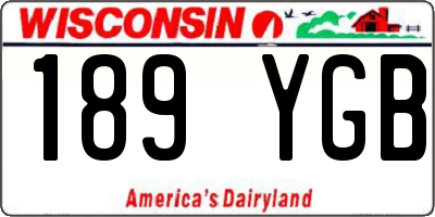 WI license plate 189YGB