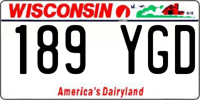 WI license plate 189YGD