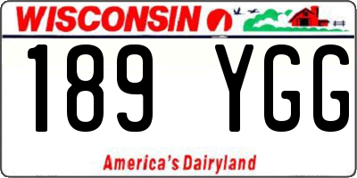 WI license plate 189YGG
