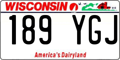 WI license plate 189YGJ