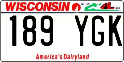 WI license plate 189YGK