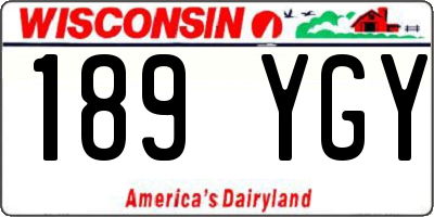 WI license plate 189YGY