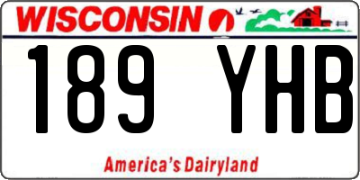 WI license plate 189YHB