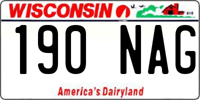 WI license plate 190NAG