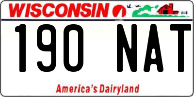 WI license plate 190NAT
