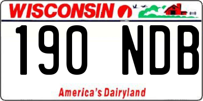 WI license plate 190NDB