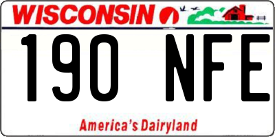 WI license plate 190NFE