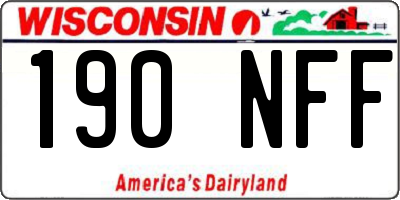 WI license plate 190NFF