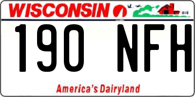 WI license plate 190NFH